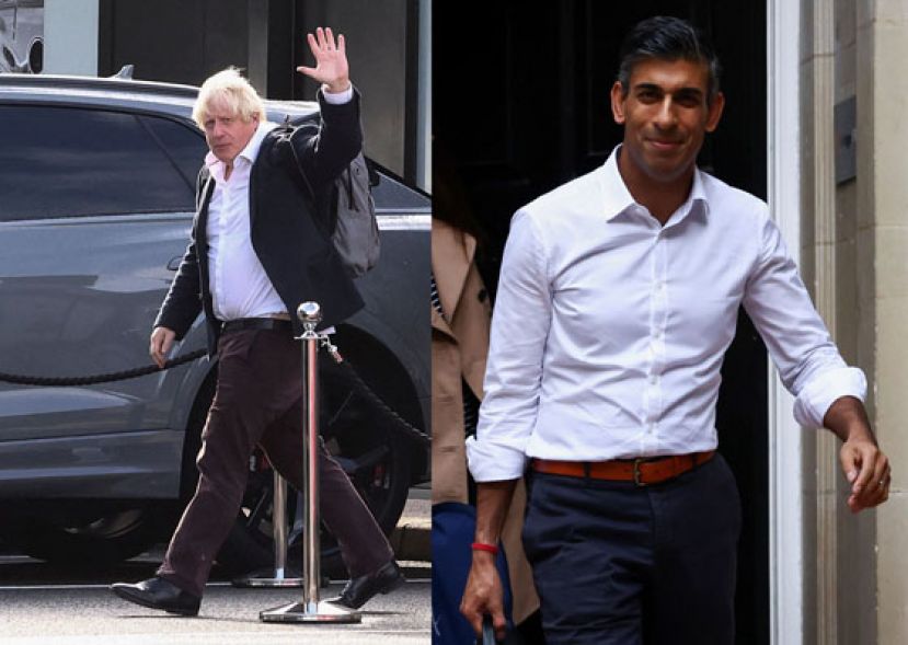 英国前首相约翰逊宣布退选，前财相苏纳克将接任新党魁、首相。