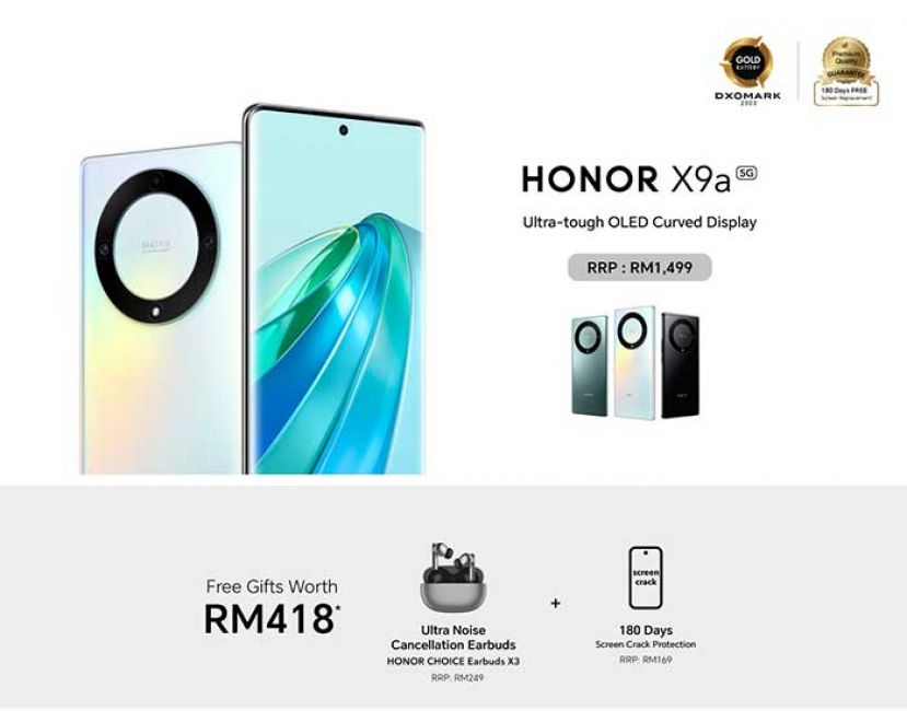 HONOR X9a 5G和HONOR X7a现已全国开卖！ 首销期间送出价值高达RM418的免费礼品