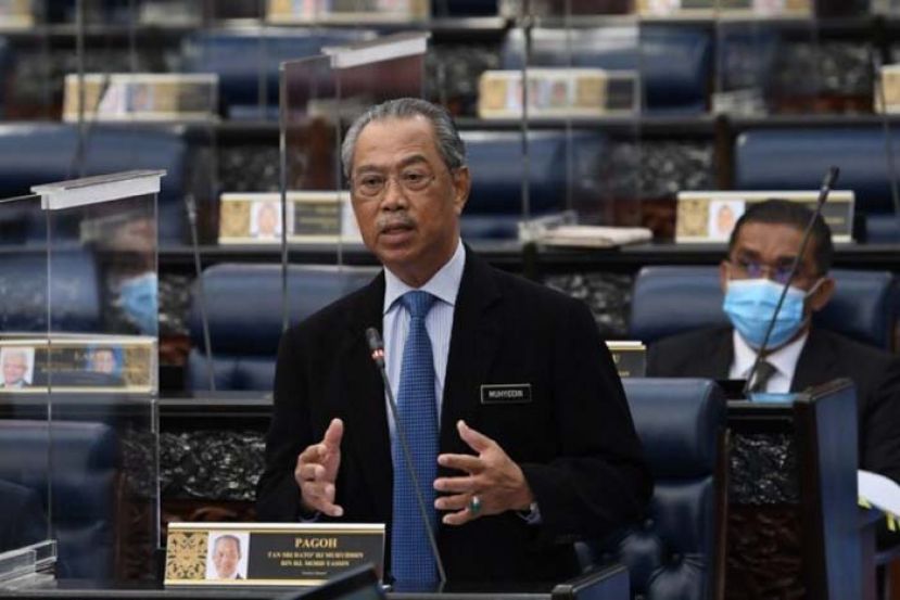 首相丹斯里慕尤丁汇报国家复苏计划(档案图)。