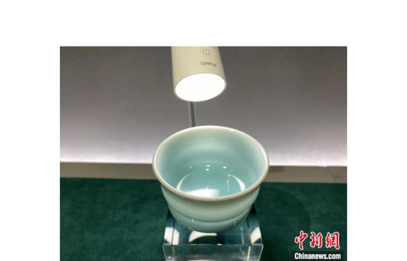 当日展出的青瓷作品。