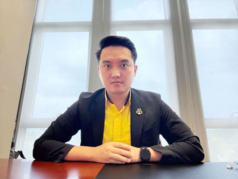 砂人联党青年总团副团长许勋扬。