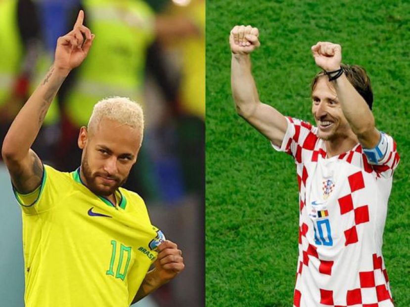 卡塔尔世足8强赛巴西对克罗埃西亚。