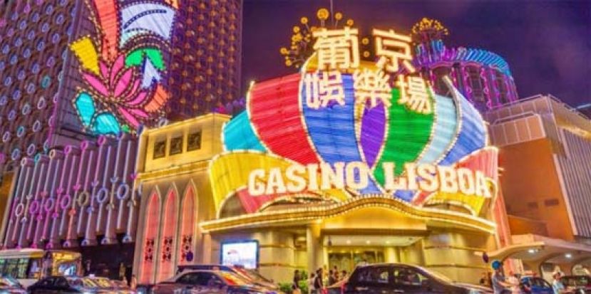 图为澳博控股经营的葡京赌场。