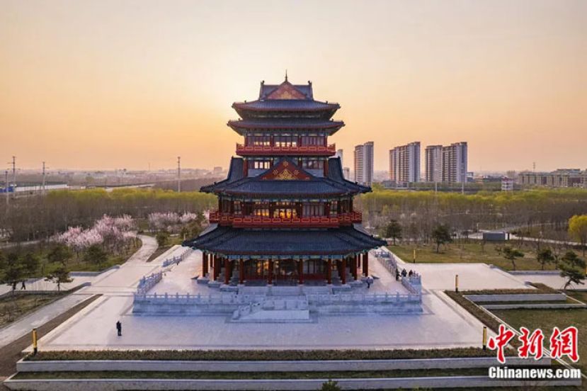 高阳的新地标&ldquo;颛顼阁&rdquo;。