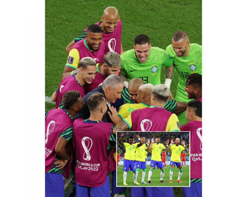 内马尔1传1射获最佳球员　巴西狂舞连主帅也加入