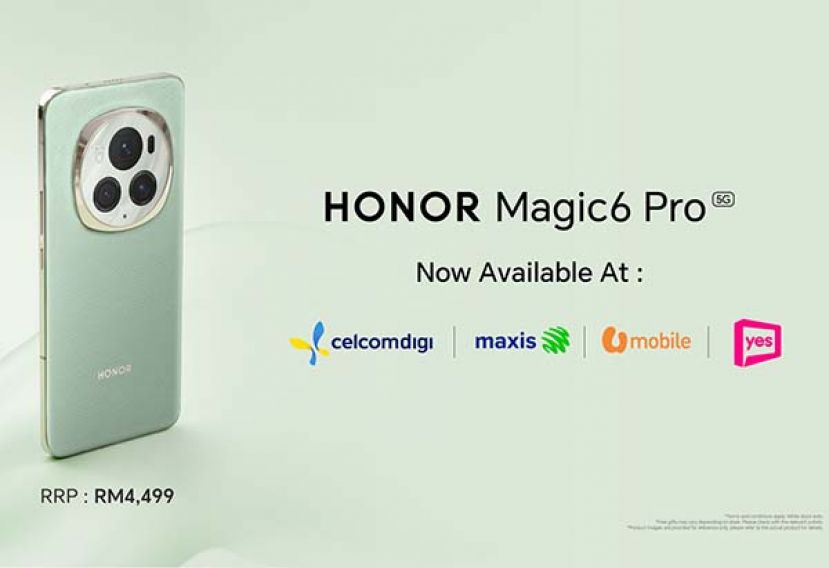 HONOR Magic6 Pro现已在各大电信公司上架！CelcomDigi、Maxis、U Mobile和Yes  超值配套联手出击！