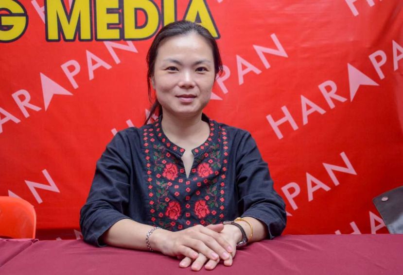 砂民主行动党宣传秘书刘强燕。