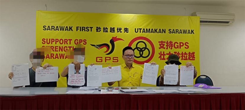 砂人联党公共投诉局主任符祥威陪同事主与家属召开新闻发布会。