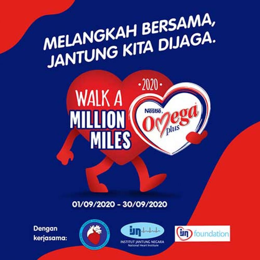 马来西亚最长青步行活动以线上模式回归，号召大马人群策群力步行1百万英里，支持需要帮助的心脏病患者。