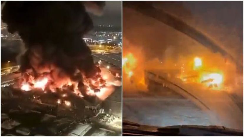 购物中心内部当时至少发生一次爆炸。