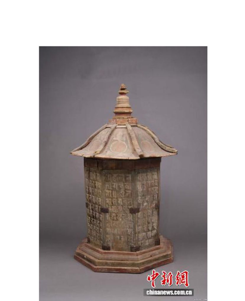 武威市博物馆馆藏的西夏木缘塔。