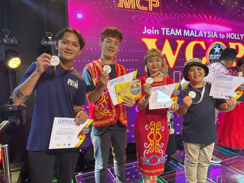 砂拉越 Anak Seni Sape Kuching 协会（PUSAK）四名才华横溢的年轻音乐家成功晋级2025年世界表演艺术锦标赛（WCOPA）。
