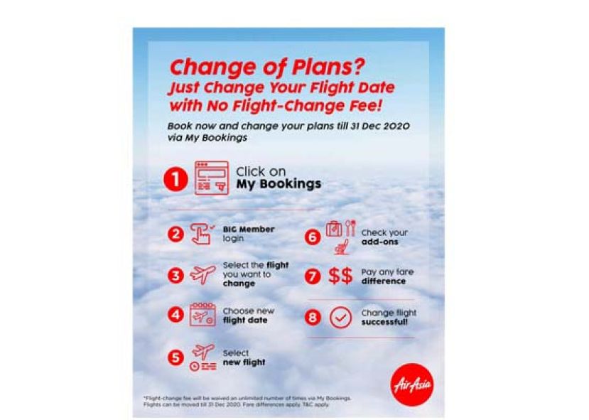 亚航机票豁免改签费　乘客可享有更多弹性