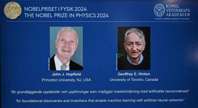 因机器学习方面贡献，2科学家分享2024年诺贝尔物理学奖。