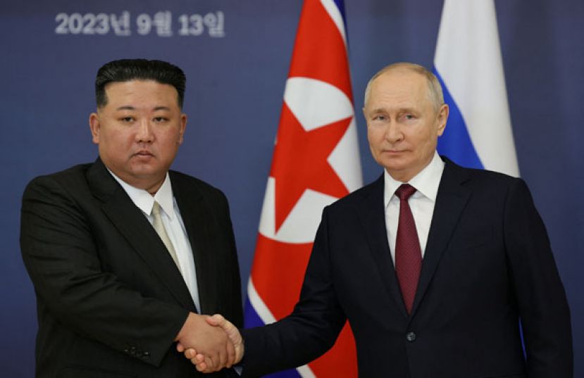自从普京和金正恩展开会谈后，朝鲜已开始向俄国输送火炮。
