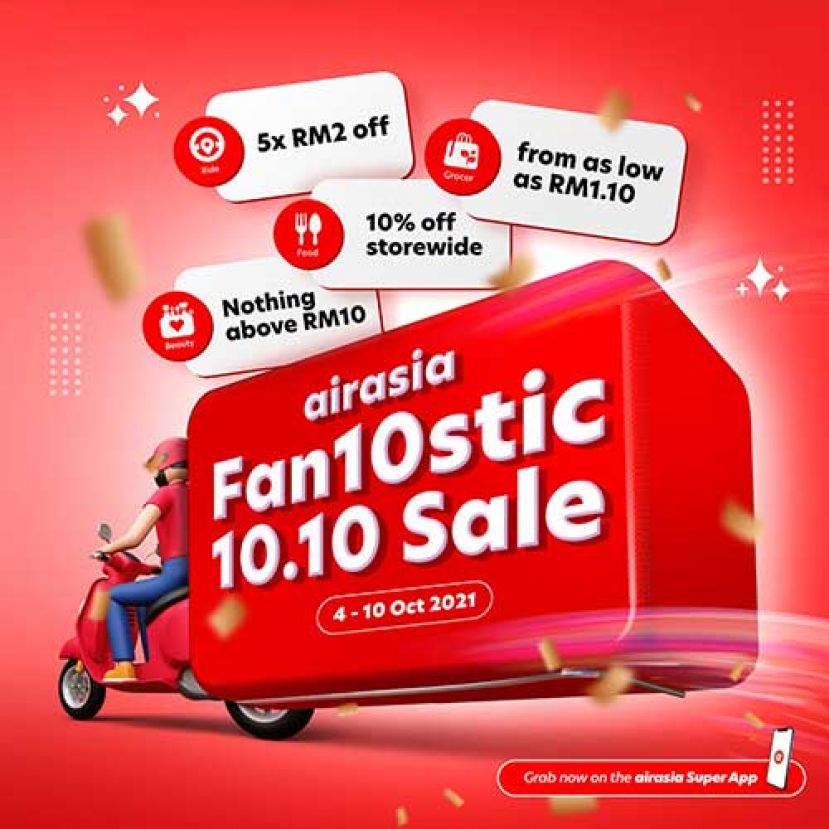 airasia Super App 推出 10.10 促销活动，为所有人提供无与伦比的Delivery优惠