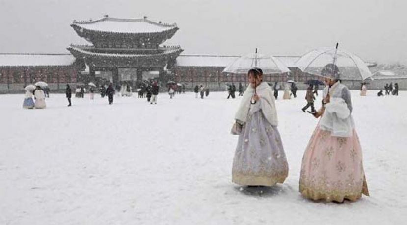 韩国强寒潮持续，首尔体感温度-21.7&deg;C。