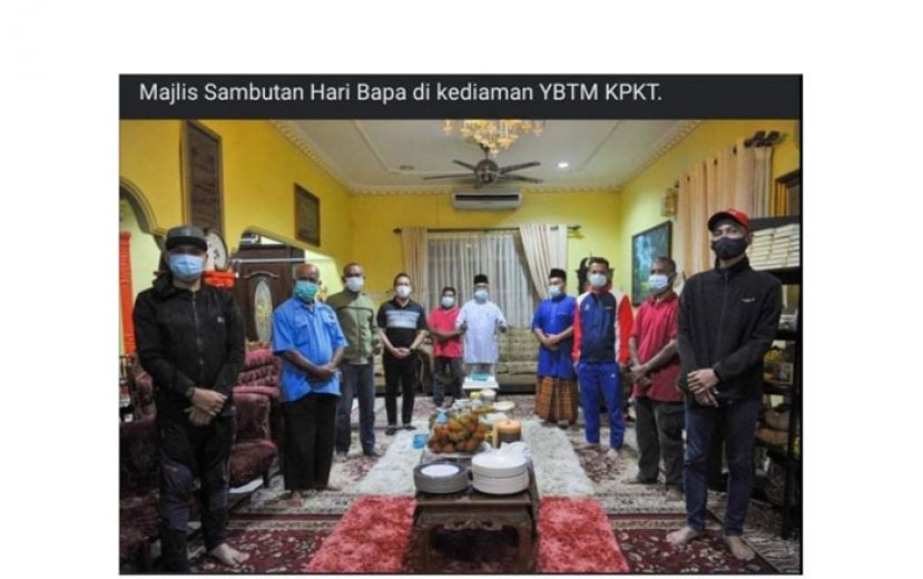 依斯迈阿都慕达立被指涉嫌举办父亲节聚会。(图取自面子书)