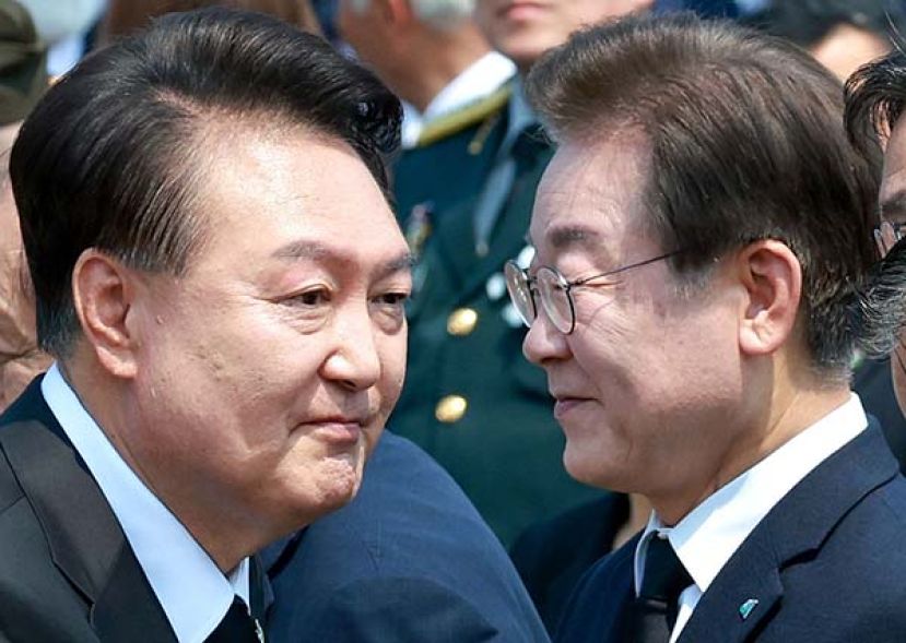●随著尹锡悦遭罢免下台，李在明在大选民调大幅领先。
