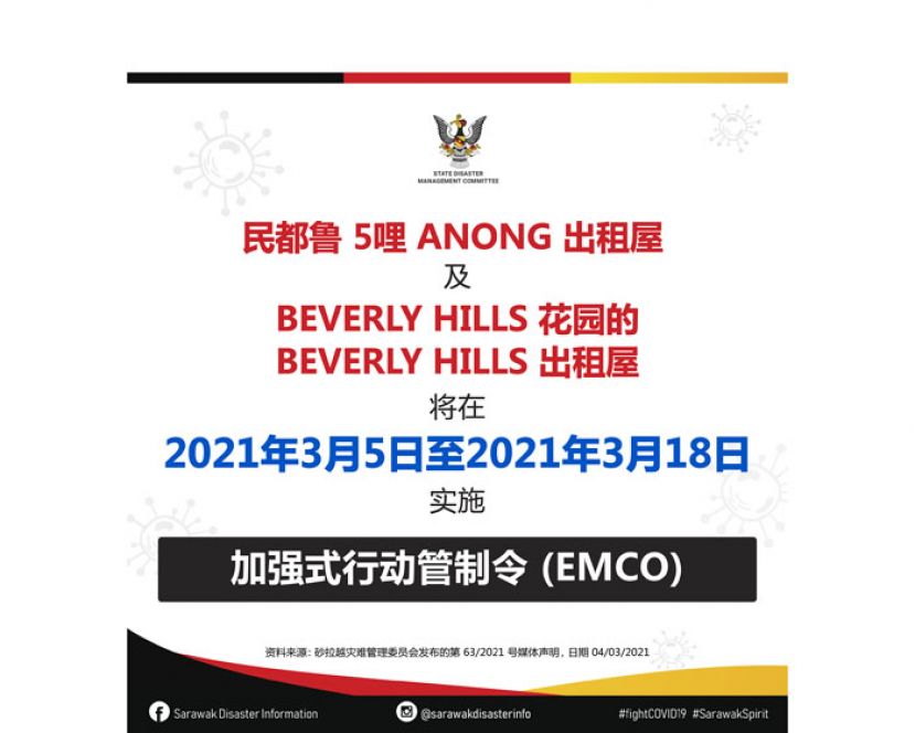 民都鲁Anong 与Beverly Hills 花园落实加强式管制令。