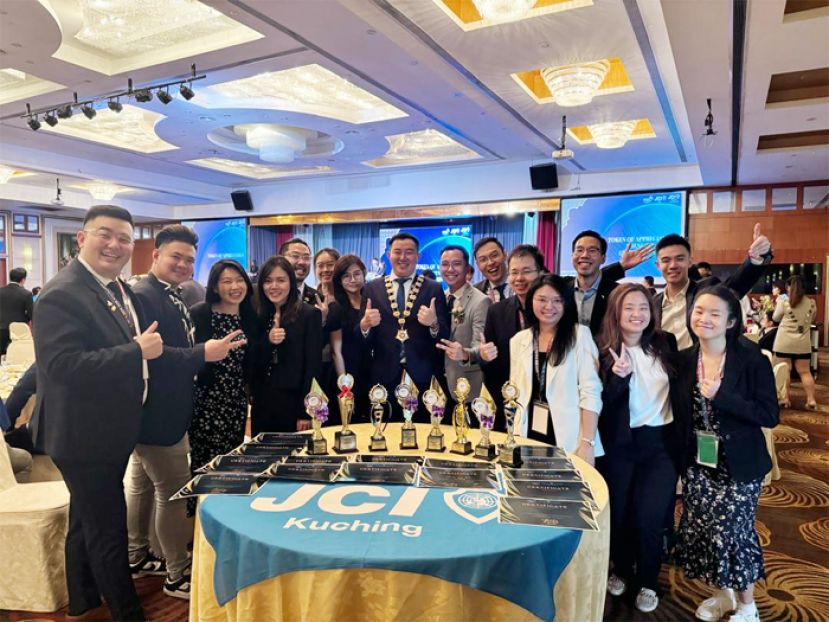 JCI 古晋成员突破自我荣膺砂拉越区会2024殊荣展现&ldquo;再次点燃101&rdquo;精神