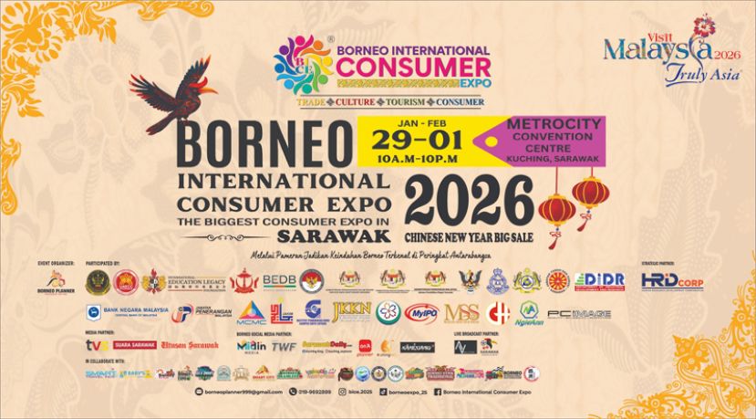 2026年婆罗州国际消费展联合多个机构参与，现场为公众打造一场跨国界、跨文化、跨领域的消费与文化盛典。