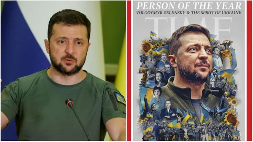 乌克兰总统泽伦斯基被评为2022年度风云人物。