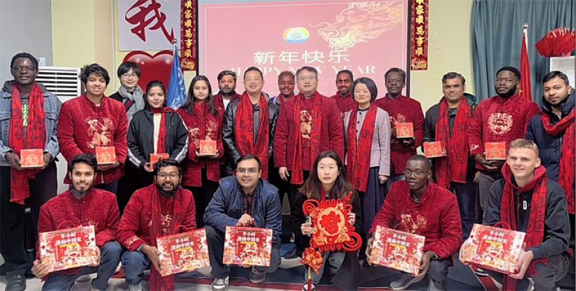 体验浓浓年俗年味 江苏科大外国留学生欢度别样中国年