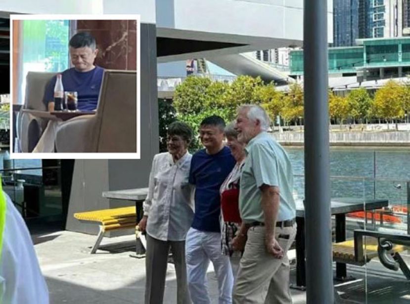 网友猜测与马云合照的人就是莫利及其家人。