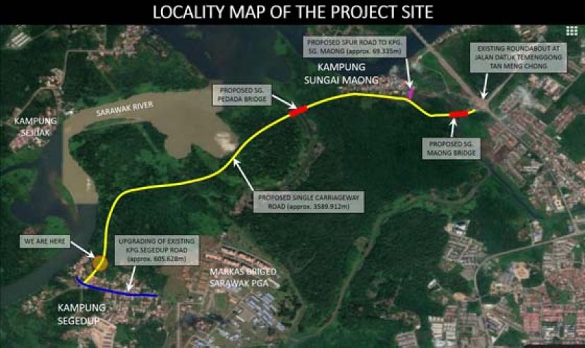 耗资2897万令吉，盐柴港通往实格杜道路工程蓝图。