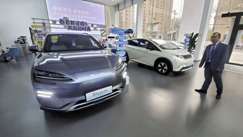 中国电动车大厂比亚迪一款电动车。