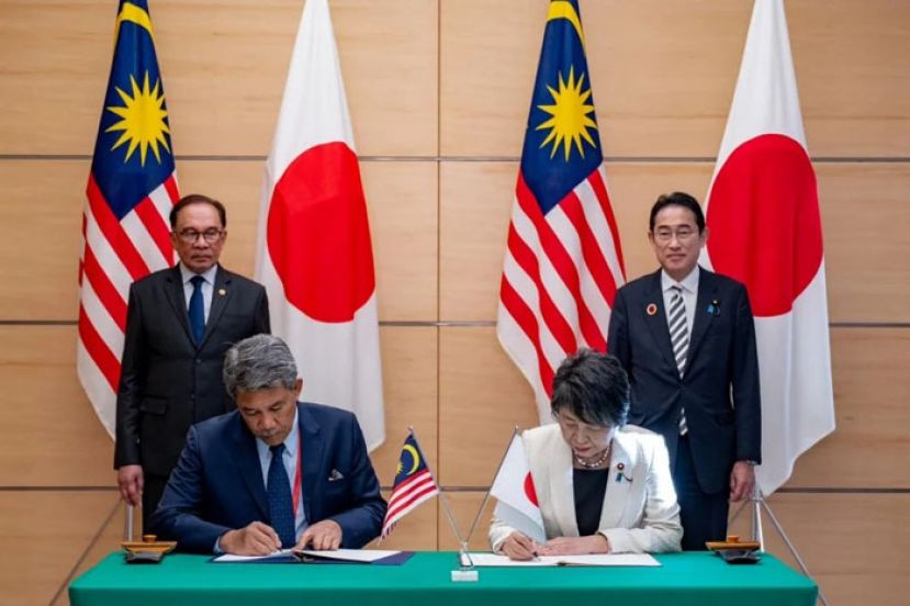 日本首相岸田与大马首相安华见证马日签署安全保障能力强化支援协议。