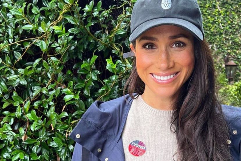 梅根PO出自拍，鼓励民众出门投票。