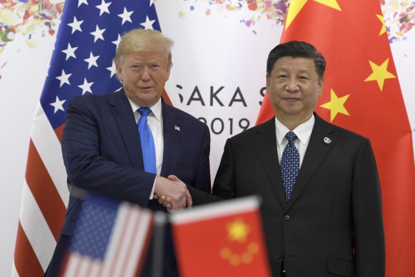 ●特朗普与习近平2019年在大阪G20高峰会见面。