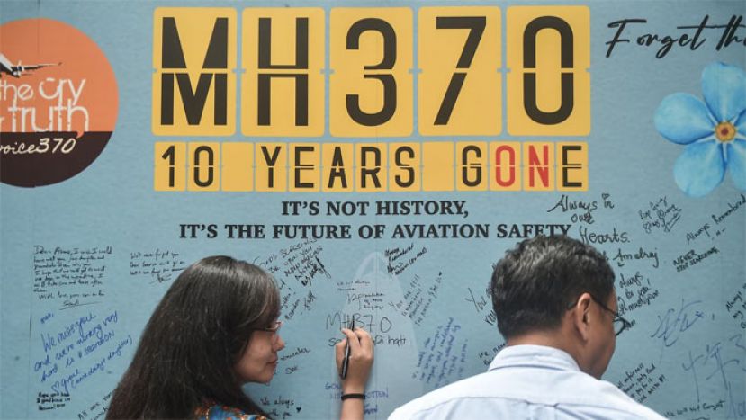 MH370失联10周年 调查员残骸显示 客机未准备好着陆