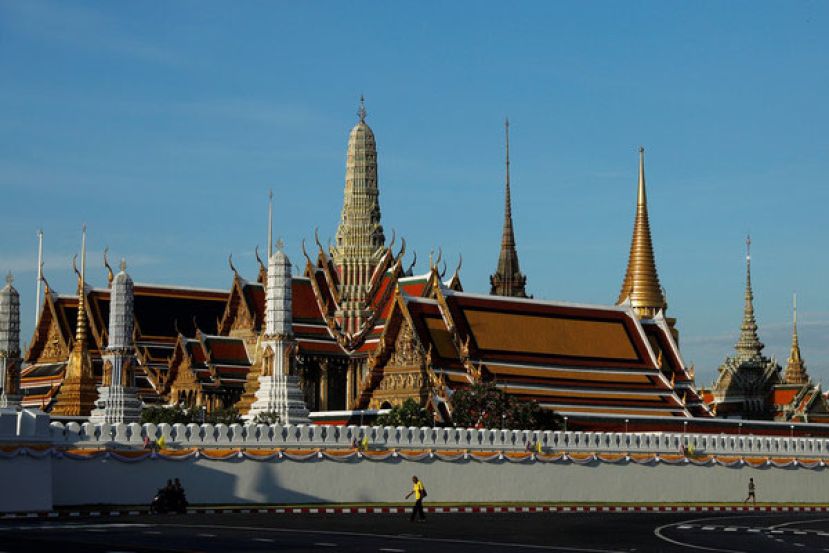 泰国知名地标曼谷大皇宫。
