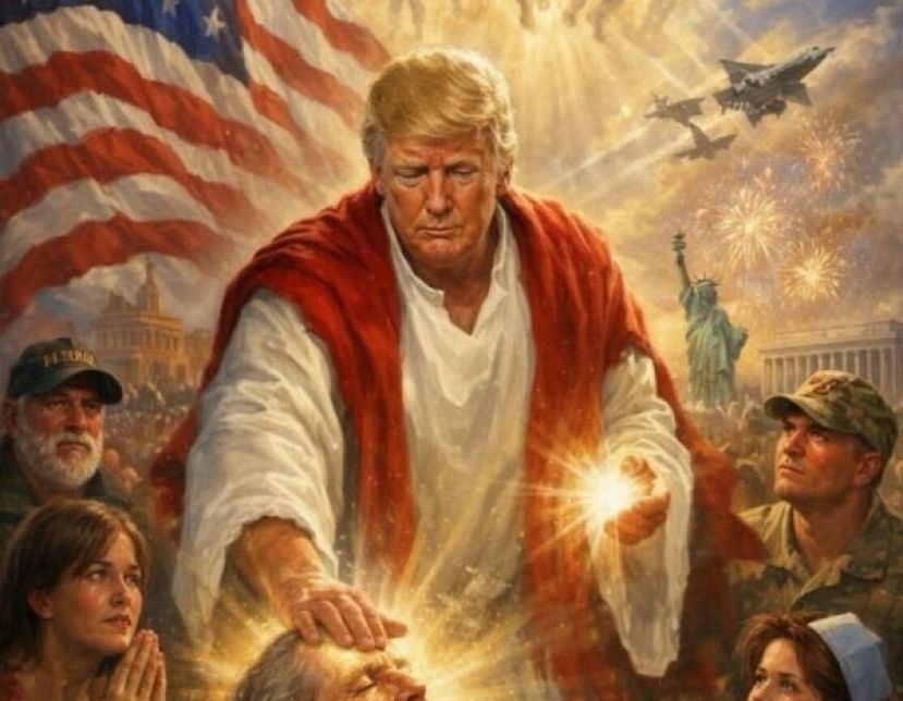 特朗普AI合成图自比耶稣，惹怒保守派。