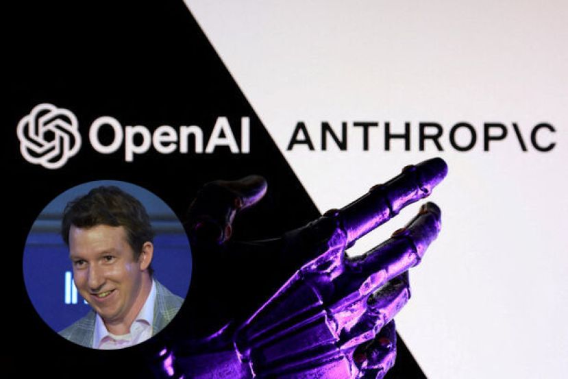 由OpenAI前员工於2021年创立的Anthropic，目前正处於AI安全争论的核心。圆图为全球最大AI公司之一的Anthropic共同创办人克拉克。
