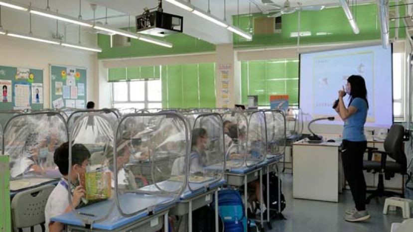 屏挡给小学生一人一个独立空间，安心听书。