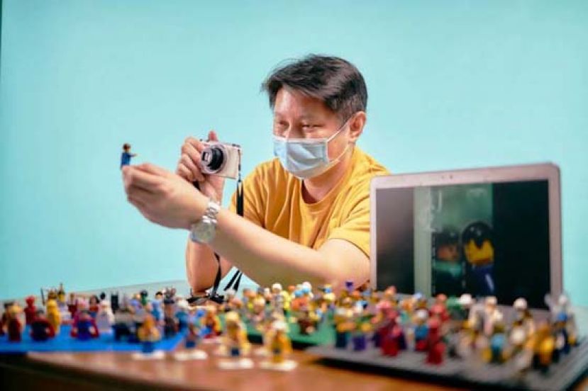 Harrison把电影和LEGO两项兴趣结合，二次创作电影海报。