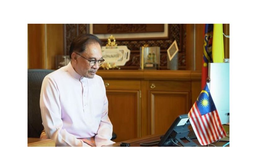 首相安华与澳洲总理阿尔巴尼斯举行电视频对话。