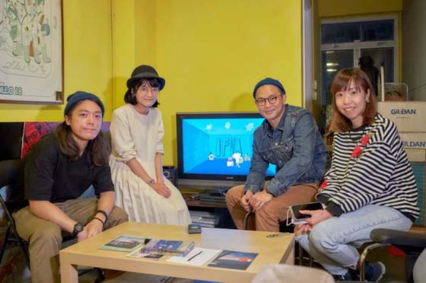 （左起）Tommy、Step、6号和ifva节目统筹Kattie，与我们分享五十个动画师如何合作创作。