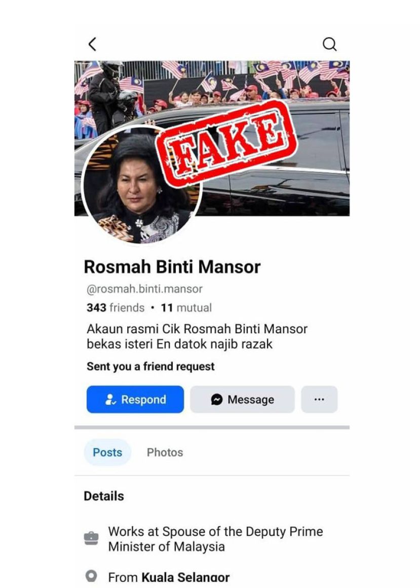 &ldquo;我还是纳吉妻子&rdquo;　罗斯玛斥假帐号造谣