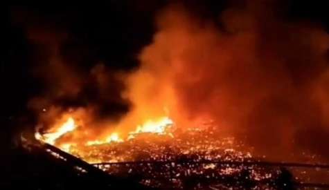 山打根幸福村大火　逾千水上房屋化为灰烬