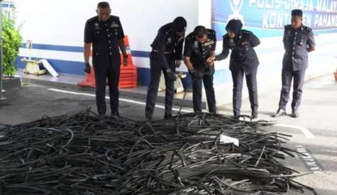 偷铜线电缆案日益猖獗   警方将全面打击全马废铁厂
